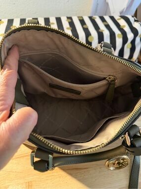 Michael Kors Olive Green Crossbody with Gold Logo
